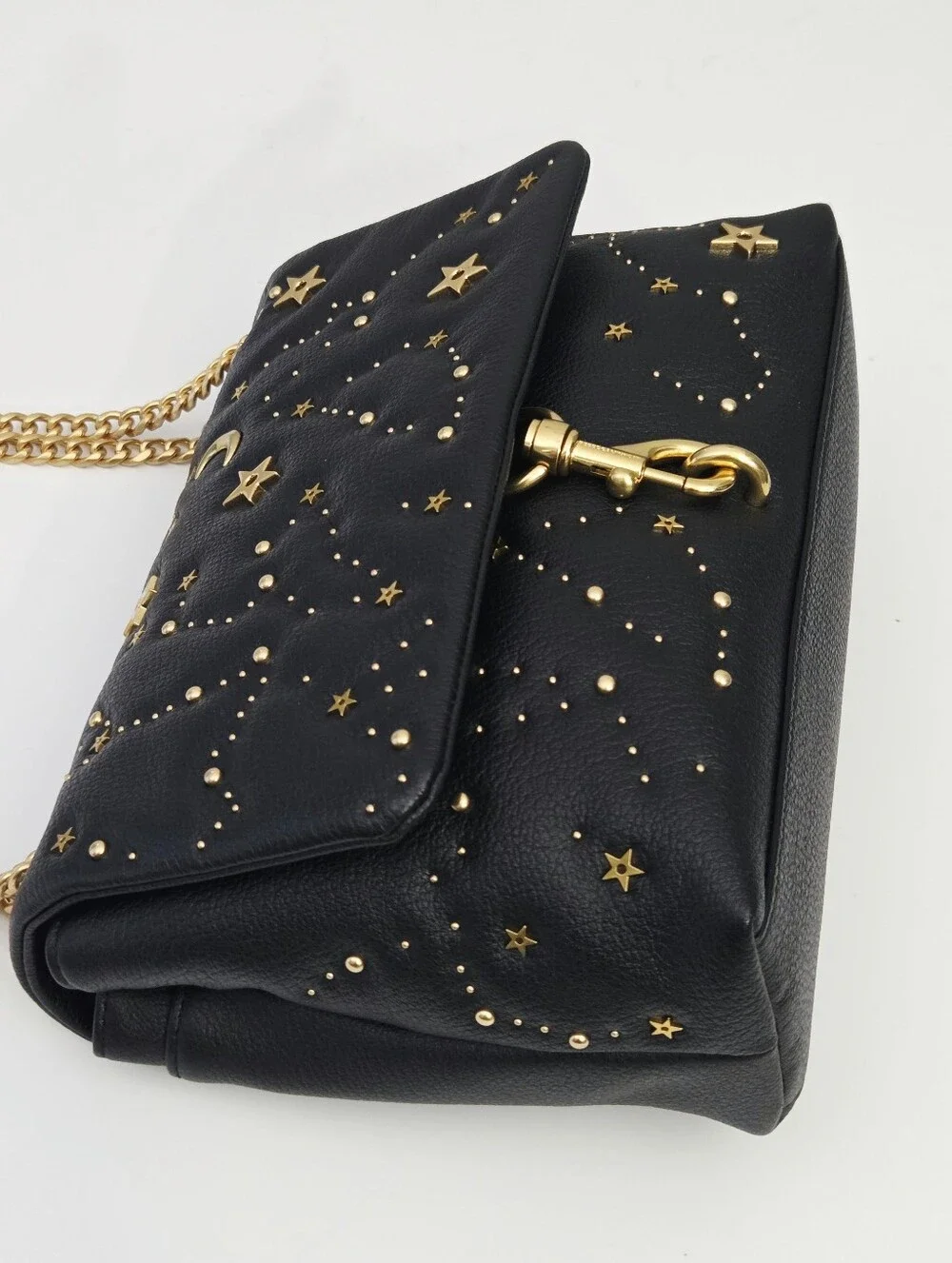 LIKE NEW REBECCA MINKOFF EDIE FLAP SHOULDER BAG WITH CELESTIAL STUDS